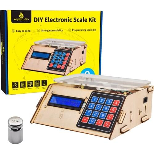 Keyestudio Electronic Scale Kit 5KG Digital Load Cell Weight Sensor HX711 for Arduino DIY Programming Electronic Kit STEM