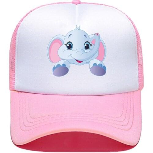 2020 New Cute Animal Elephant Funny Print Baseball Cap Men Women Parent-child Hats Mesh Visor Outdoor Sun Hat Adjustable Caps