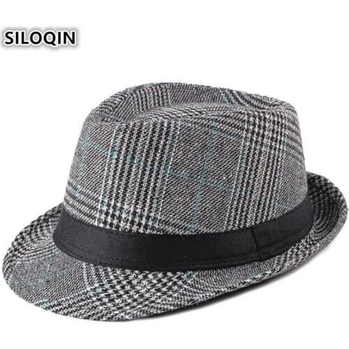 SILOQIN New Elegant Womens Fedoras Hats 2019 Spring Fashion Vintage Simple British Mens Jazz Hat Trends Gentry Couple Cap
