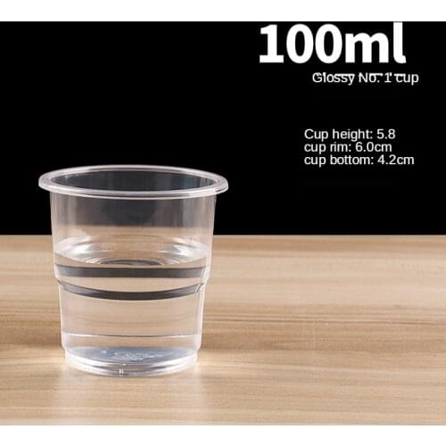Disposable Cup Plastic Cup 1000 Only Packed Transparent Commercial Tea Cup Whole Box Home Large Thick Small Water Cup