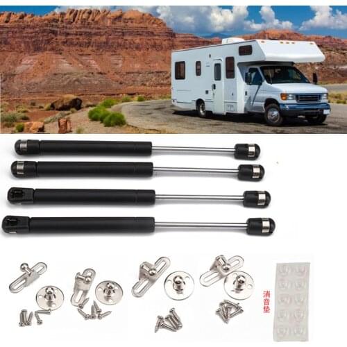 4 Packs 100N-22.5lb RV Gas Spring/trailer Gas Spring/support Rod/door Silencer Pad Rv Accessories Caravan Accessories Black