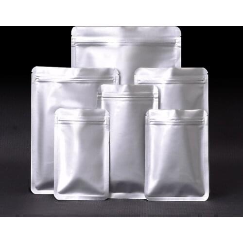 Aluminum Foil Self Seal Zipper Ziplock Tea Bag Retail Food Baking Packing Bags 50pcs/lot