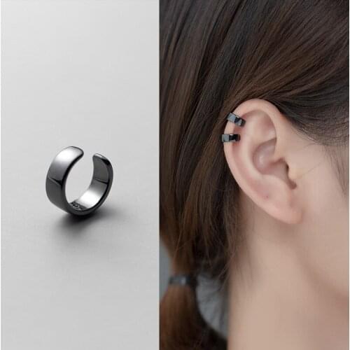100% 925 Sterling Silver Non Pierced C-Shaped Ear Bone Clip Earring Female Ear Earrings For Women Girls Daughter Fashion Jewelry