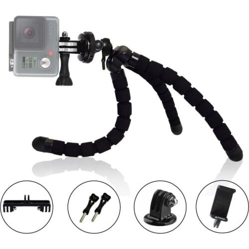 ProFlexPod S1 Flexible Tripod stand kit with (Tripods Adapter, Double Mount, Clip) Portable Tripod for GoPro Hero 4 Session Blac