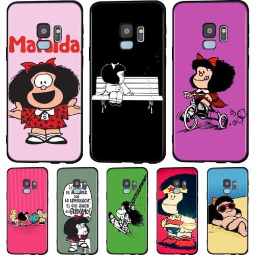 Cute Girl Mafalda Silicone Case For Samsung Galaxy A9 A8 A7 A6 A6S A8S Plus A5 A3 Star 2018 2017 2016 Phone Case