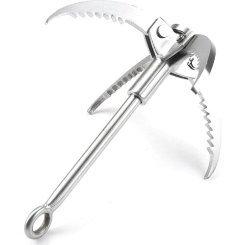 Foldable Gravity Grab Hook Outdoor Mountaineering Rescue Claw Survival Tool Multifunctional Stainless SteelFlying Tiger Claw