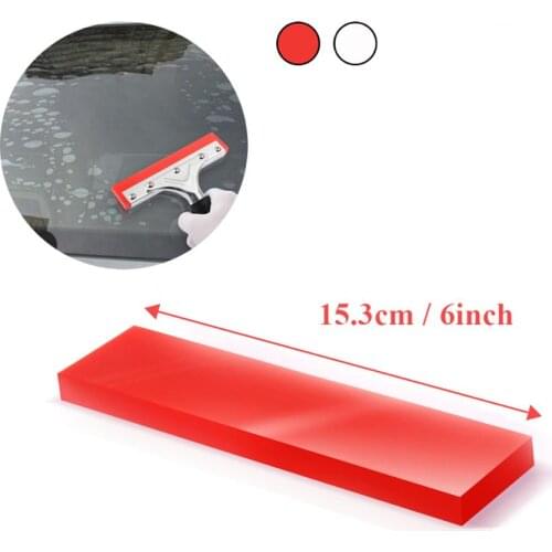 EHDIS 6'' Window Film Tint Scraper Rubber Blade Vinyl Wrap Squeegee Strip Car Glass Ice Water Wiper Sticker Remove Cleaning Tool