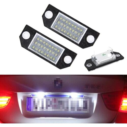 2Pcs LED Number License Plate Light Lamps For Ford Focus MK2 2 C-Max MK 1 MK1 2003-2010 DC12V