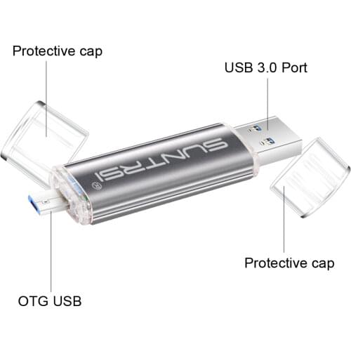 Suntrsi USB Flash Drive 3.0 8gb 16g 32GB 64G pen drive 128G Pendrive waterproof usb stick флэш-накопите u-disk key gift for PC