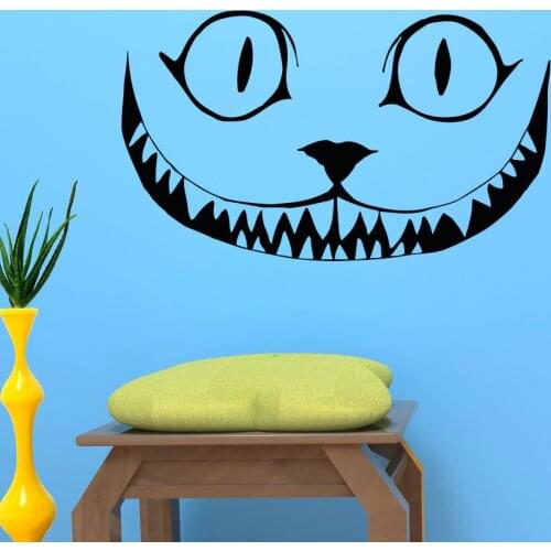 Cat Animal Wall Decals Alice in Wonderland Living Room Wall Posters Removable Mural Vinyl Wall Stickers Vinilos Paredes S-826