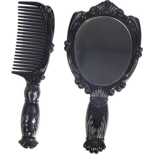 Vintage Portable Handheld Vanity Hand Mirror Set Grooming Hair Styling Tools
