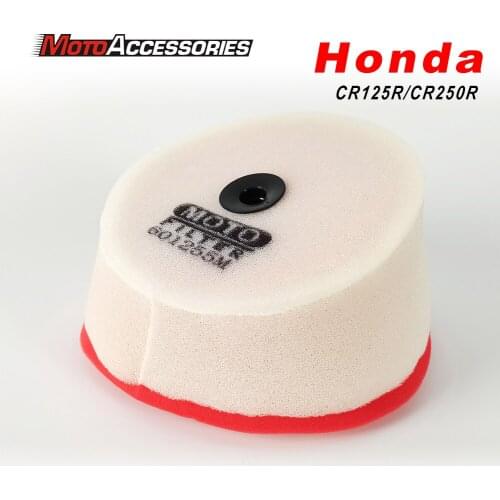 Air Filter For Honda CR125R 02-07 CR250R 02-07 Motorcycle Accessories Elbow Neck Foam Sponge Cleaner Moped Scooter Dirt Pit Bike