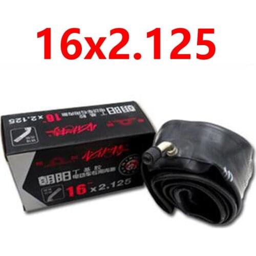 High Quality 16 Inch Tyre Inner Tire 16x2.125 Electric Bicycle A Bent Angle Valve Stem Butyl Rubber Inner Tube