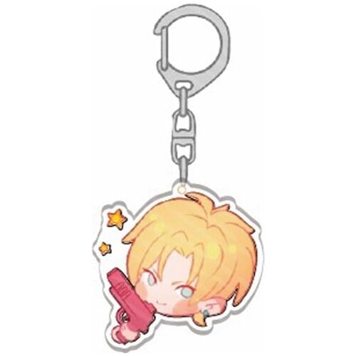 Japan BL Anime Banana Fish Keychain Ash Lynx Okumura Eiji Cosplay Cartoon Acrylic Key Chain Bag Pendant Keyring Gift