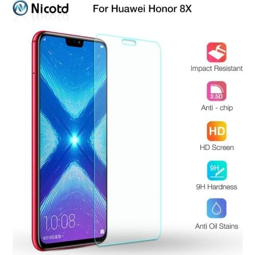 3Pcs HD Clear Tempered Glass For Honor 8X Screen Protector For Honor 8 Lite on Honor 8c 8A Protective Glass Film