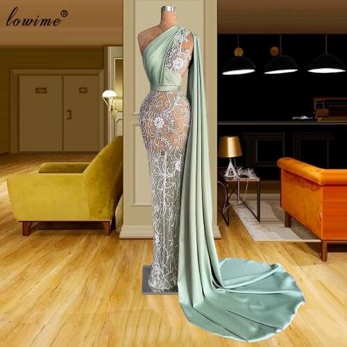2 Designs Dubai Evening Dresses Long Mermaid Evening Gowns Illusion Celebrity Dresses Women Wedding Party Dresses Robe De Bal