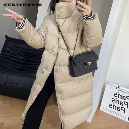 ZURICHOUSE Winter Oversize Warm Duck Down Coat Female X-Long Down Warm Jacket Womens Fashion Loose Fit Thick Warm Parkas