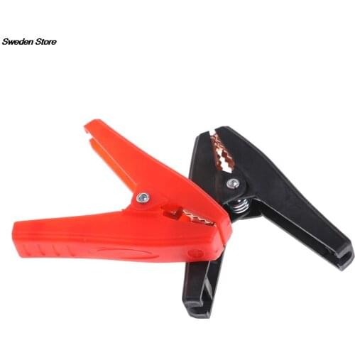 2 Pcs/lot Fully 100A Insulated Car Battery Crocodile Alligator Plastic Electrical Clip Clamp 90mm Length Red/Black