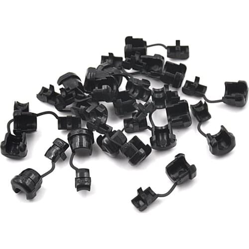 20pc 6N-4 Strain Relief Bushing SJT 18AWG T=0.5~1.6mm Nylon Black