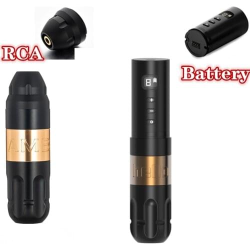 2020 Newest Rotary Tattoo Machine Short Pen Swiss Motor Strong Quiet For Tattoo Liner Shader With RCA Line Free Shipping