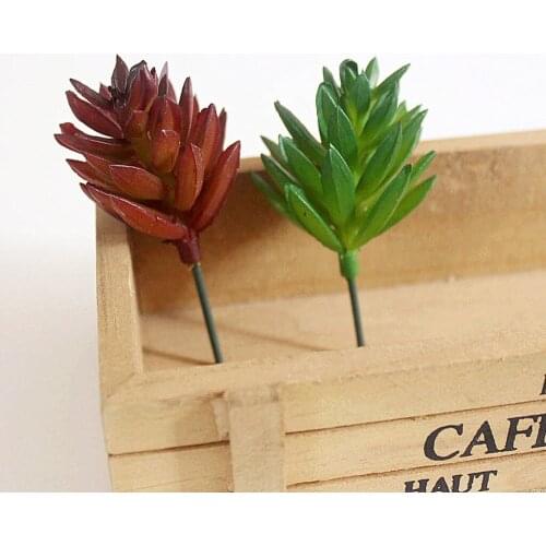 2x Artificial Succulents Real Touch Faux Flower Foliage Cactus Outdoor Decor