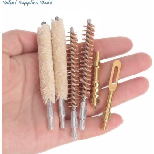 6pcs .30cal 7.62mm Bore Brush Kit,Gun Clean Brush For Thread 8-32 Professional Gun Cleaning Tool Cleaning Kit Hand Gun Rod Brush