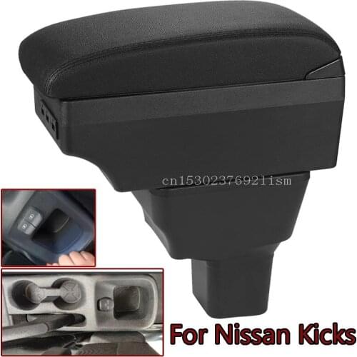 For Nissan Kicks Car Armrest Box 2016-2021 Central Store Content Box Car-styling Storage Center Console Products USB