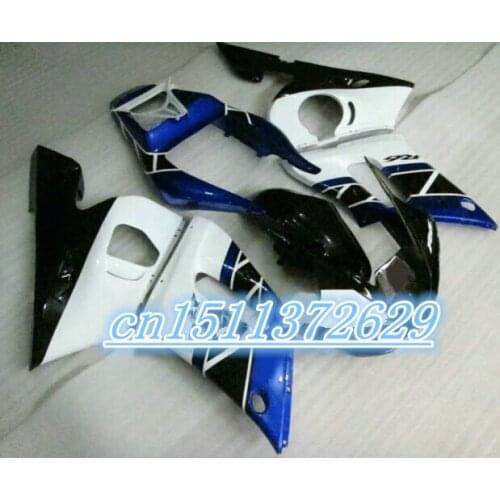 Bo high quality white blue black fairings YZF R6 600 98 99 00 01 02 fairing kit YZF R6 1998-2002 1998 1999 2000 2001 2002