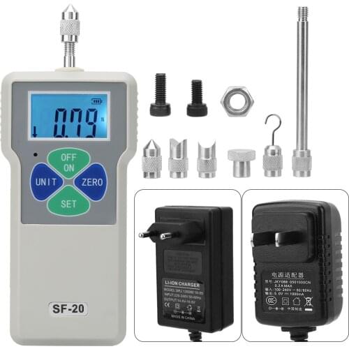 Digital Force Gauge Push and Pull Tester -20 Portable Tension and Compression Meter Digital Force Gauge 20N/2kg/4 5b LCD