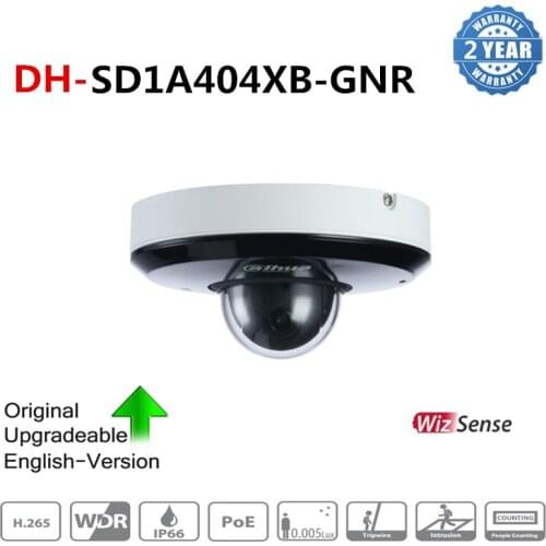 Dahua SD1A404XB-GNR PTZ PoE IR15m 4MP built-in MIC 2.8-12mm varifocal motorized lens 4X Starlight PTZ POE AI Network Camera
