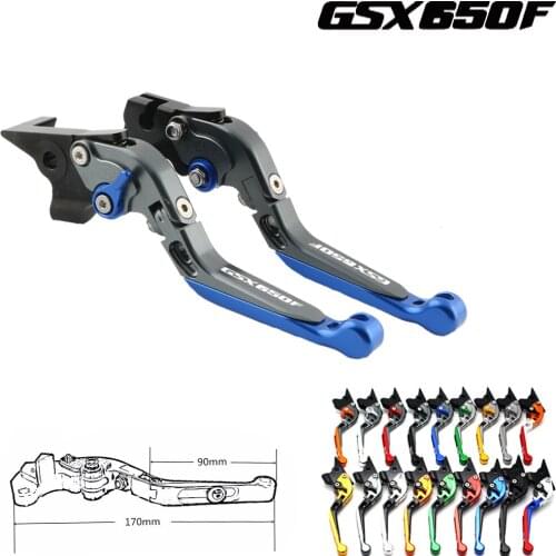 For SUZUKI GSX650F GSX650 2008-2015 2014 2013 free shipping with adjustable foldable and retractable brake clutch lever