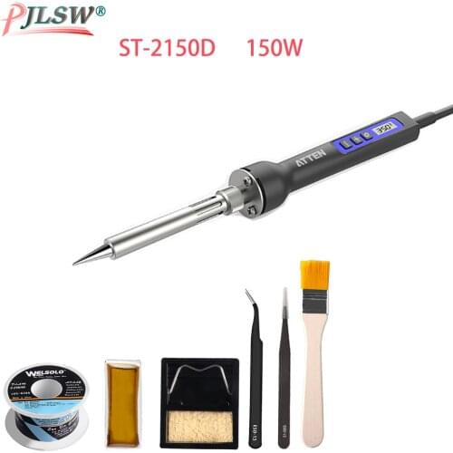 ATTEN 65/80W/150W Electric Soldering Iron Station 110V 220V with Digital LCD Display Temperature Adjustable Soldering Iron Tips