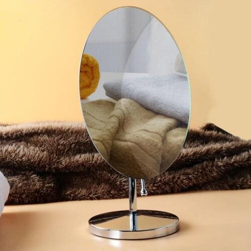 Smooth Cosmetic mirror 360 Degrees Rotation Stylish Chrome Finish Tabletop Vanity Makeup Mirror, Oval