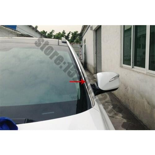 For Hyundai Santa Fe/IX45 2013-2017 ABS Chrome Trim front windshield trim front trim strip Car styling