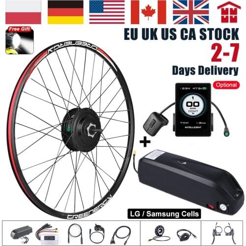 48V 500W Bafang Electric Bicycle Gear Brushless Hub Motor Rear Wheel Conversion Kit 48V 17.5Ah e Bike Battery Built Samsung Cell
