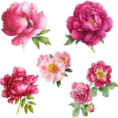 Three Ratels QCF43 Beautiful Beautiful Hibiscus Camellia sticker for home decoration refrigerator Toilet decals