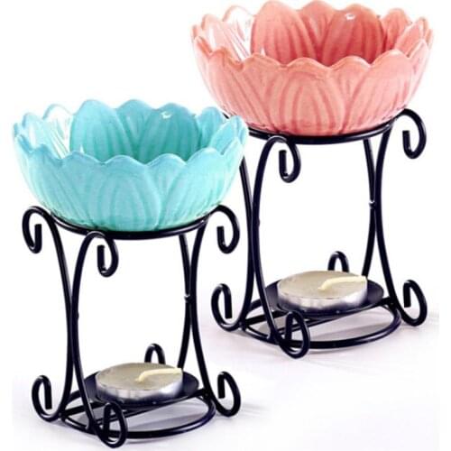 Creative Ceramic Aroma Essential Oil Lamp Hollowing Candle Furnace Essential Oil Furnace Incense Burners Home Decor Diffuser