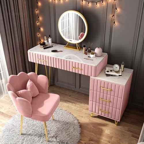 Bedroom Furniture Hotel Drawer Dressers Modern Simple Small Apartment Dressing Table Homestay Dormitory Vanity Desk with Mirror