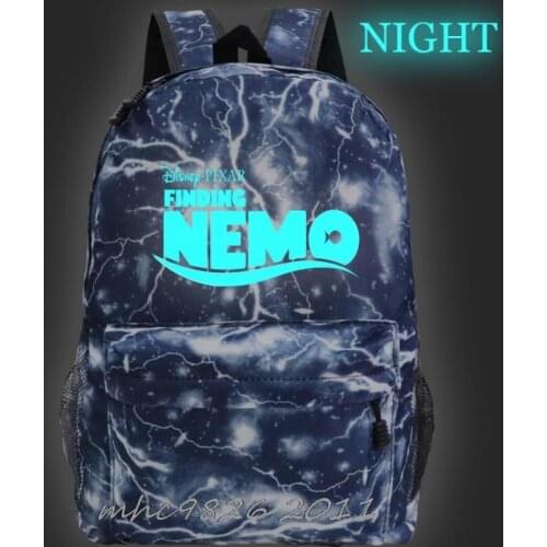 Disney Fashion princess 3D Printing Luminous Glowing School Backpack Casual Travel Adult Kids Men Women Boy Girl Oxford Bags