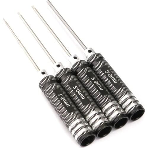 4pcs Hex Screwdriver Tool Kit 1.5/2.0/2.5/3.0mm Black Repair Hand Tool Set Top Quality