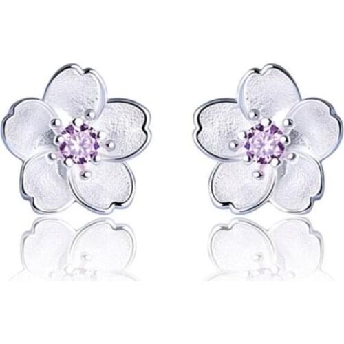New Arrival Popular 925 Sterling Silver Jewelry Earrings Temperament Sweet Cherry Exquisite Female Earrings SE235