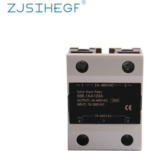 ZJSIHEGF NEW Type SSR 120A AC/AC Single Phase Solid State Relay Zero Cross Solid State Relay
