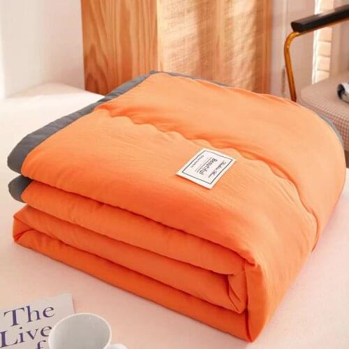 21 Solid Color Summer Air Conditioning Quilt Double Queen Size Soft Washable Duvet Office Nap Blanket Quilt quilt