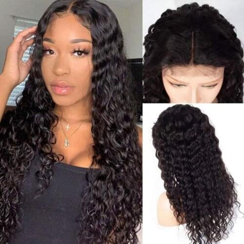 Hairmoda Water Wave 32 Inch Lace Closure Human Hair Wigs For Black Women 4x4 Closure Wig Brazilian Wig Black Or Light Lace Wig