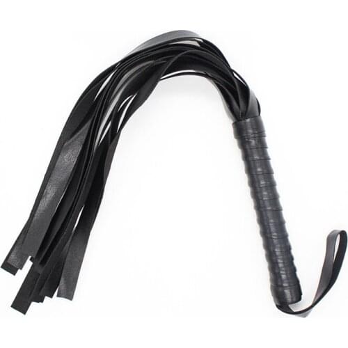 48cm PU Leather Spanking Erotic Whips BDSM Sex Torture Toys for Women Men Fetish Slave SP Game Flogger Lash Paddle Whip for Sex