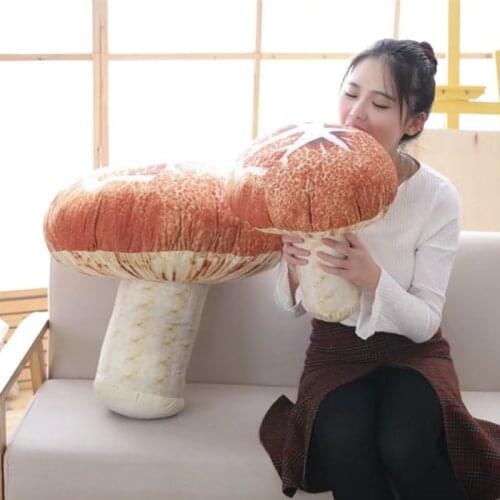 20cm Plush Toys Mushroom Soft Kawaii Cute Valentine 3d Small Food Vegetable Home Pillow Plush Kids Toys Stuffed Stuffing Zipper