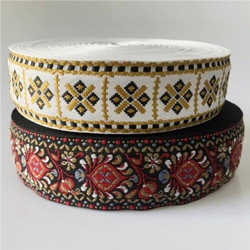 3YARD 2" 50MM Or 53MM Polyester Jacquard Webbing Bag Strap Belt Woven Pattern Ribbon Band DIY Garment Sewing Webbings Tape Lace