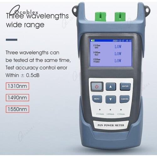PON OPM AUA-310A/U Handheld Fiber Optical PON Power Meter FTTX/ONT/OLT 1310/1490/1550nm APC OR UPC Optional