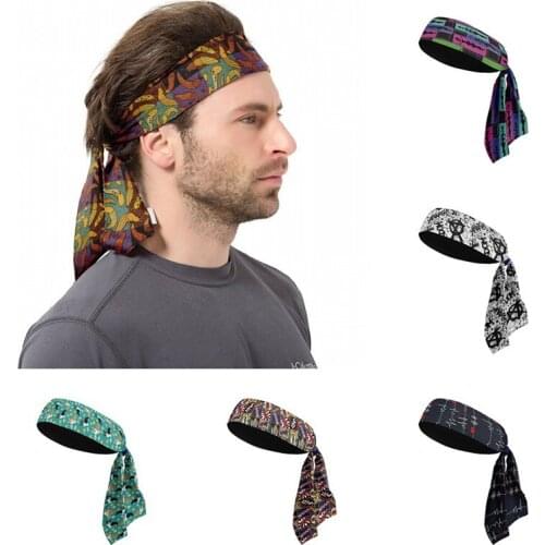 Outdoor Sports Tennis Sweatband for Male Cycling Climbing Basketball Anti-Slip Hair Band Workout Running Breathable Headbands