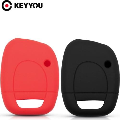 KEYYOU Rubber Silicone Key Case For Renault Clio Kangoo Master Twingo Vauxhall Movano Keyless Car Fob Protective Skin Cover